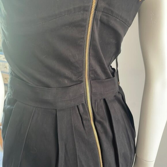 PREEN • black Lace-up One Shoulder Mini Dress - Picture 8 of 10